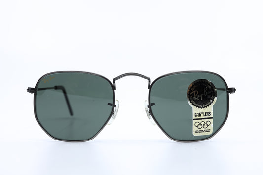 VINTAGE RAY-BAN CLASSIC STYLE III HEXAGONAL BRUSHED STEEL