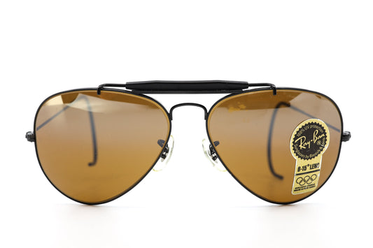 VINTAGE RAY-BAN OUTDOORSMAN BLACK WITH CABLE TEMPLES