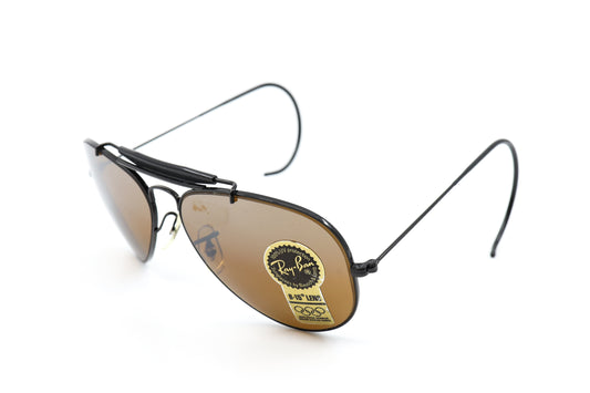 VINTAGE RAY-BAN OUTDOORSMAN BLACK WITH CABLE TEMPLES