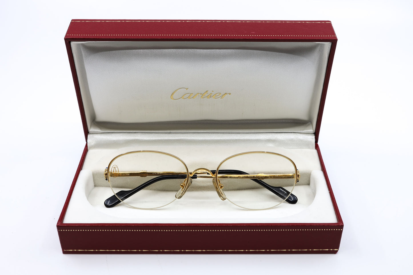VINTAGE CARTIER CABOCHON DOUBLE SAPPHIRE ON TEMPLES