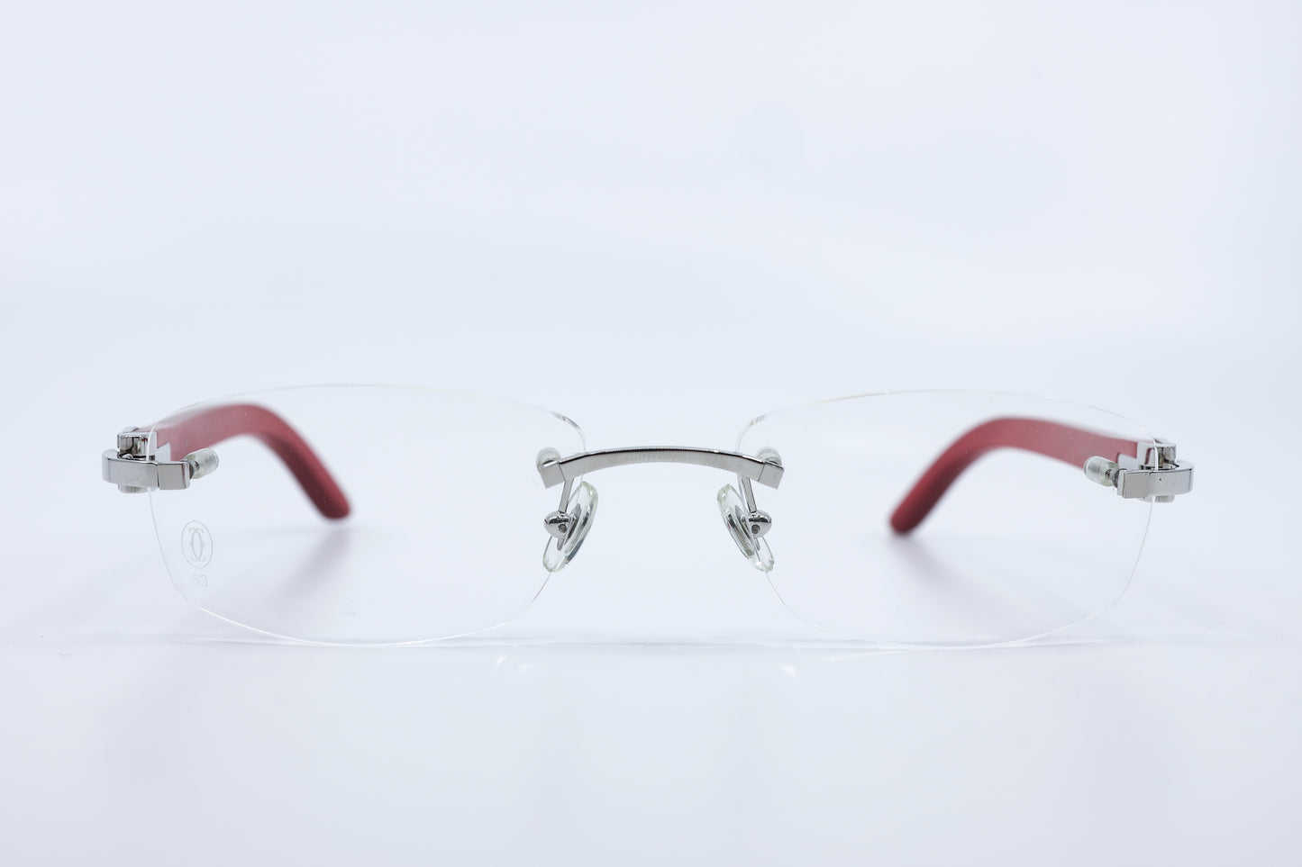 VINTAGE CARTIER C DÉCOR RED WOOD WITH PLATINUM HARDWARE CT0052O 006