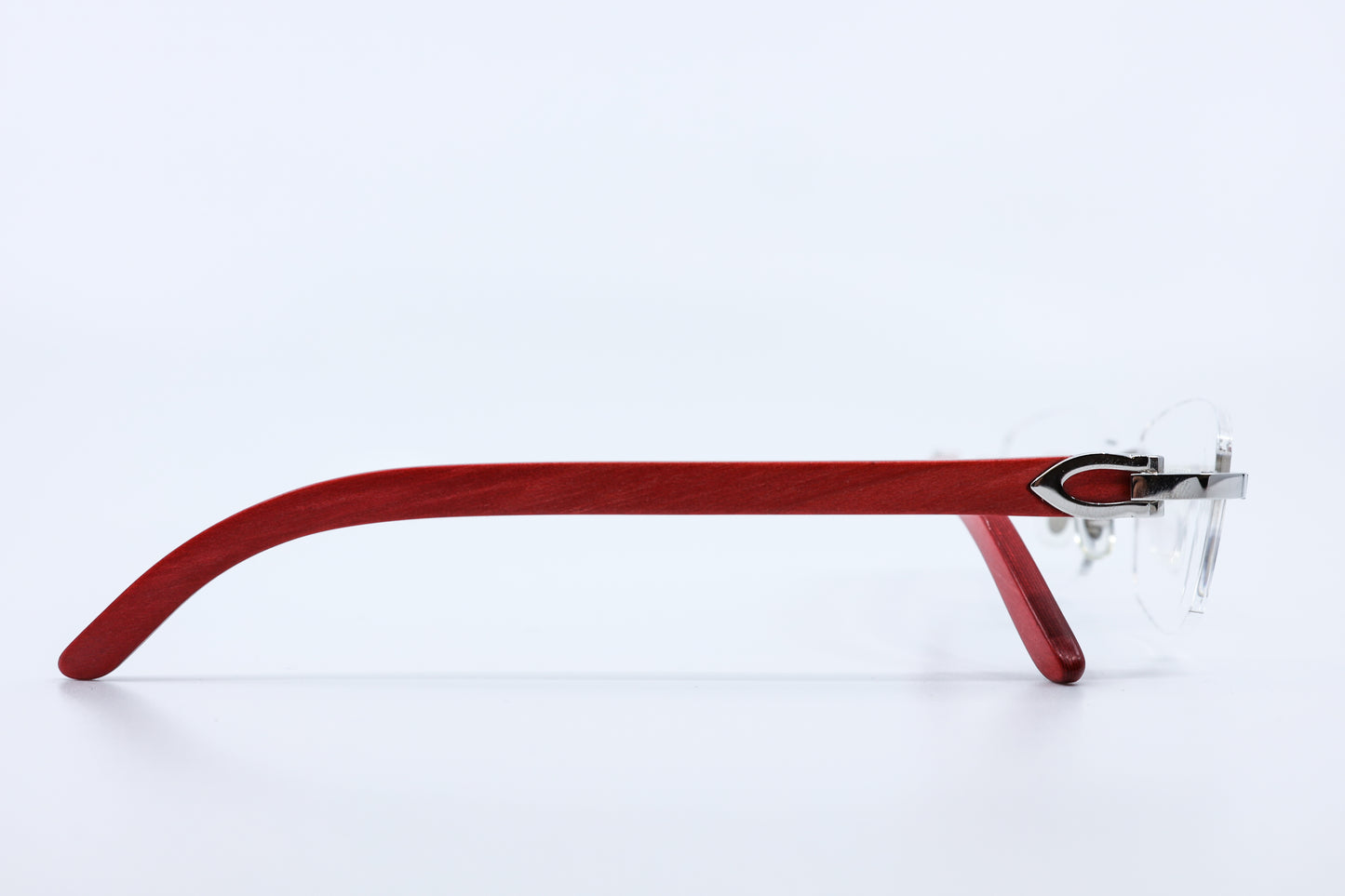 VINTAGE CARTIER C DÉCOR RED WOOD WITH PLATINUM HARDWARE CT0052O 006