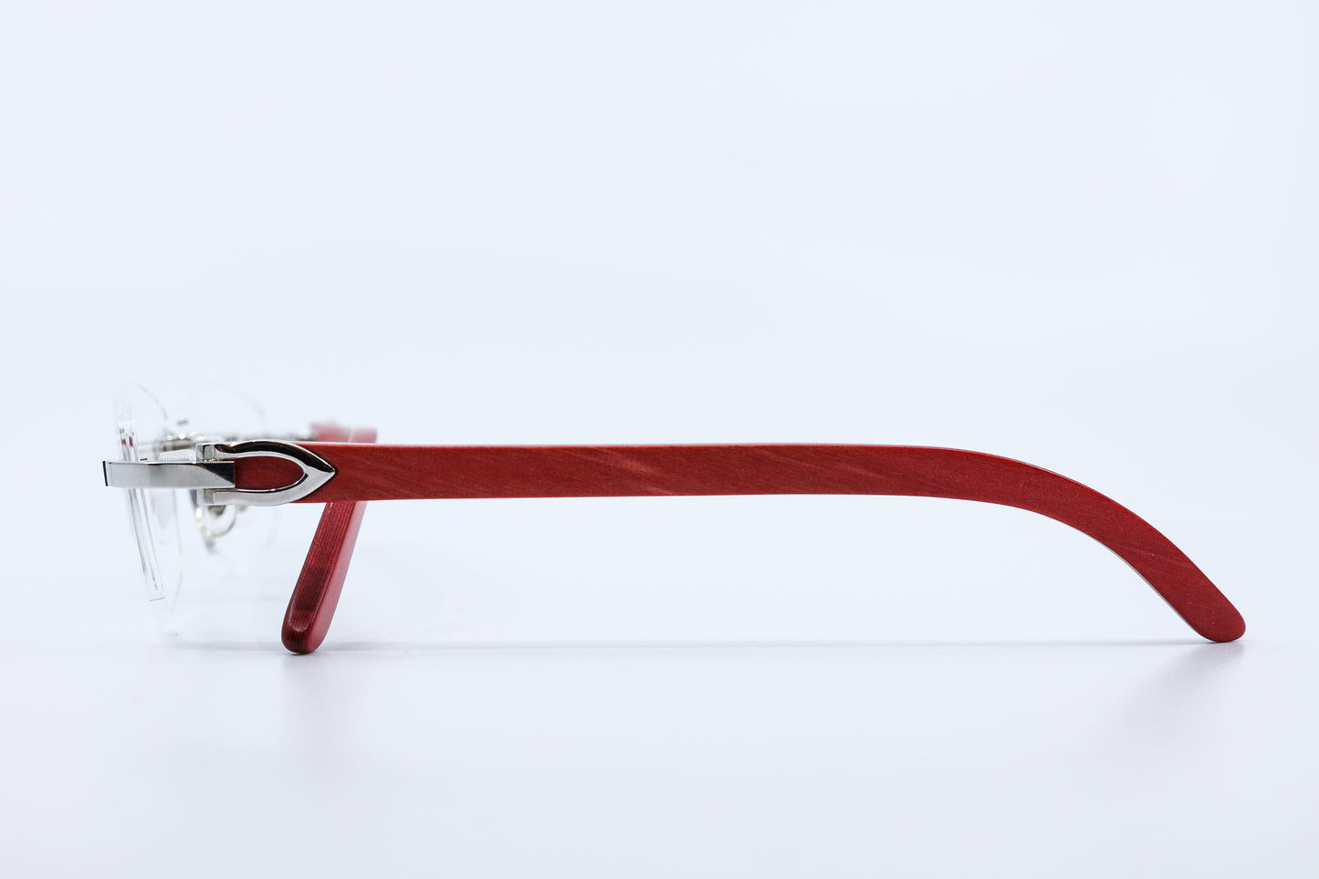 VINTAGE CARTIER C DÉCOR RED WOOD WITH PLATINUM HARDWARE CT0052O 006