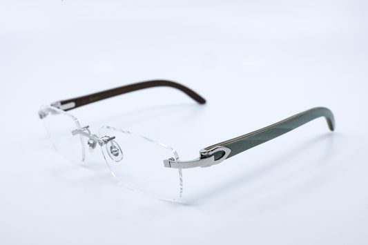 VINTAGE CARTIER C DÉCOR 2-TONE CYAN WOOD WITH PLATINUM HARDWARE C15020E9