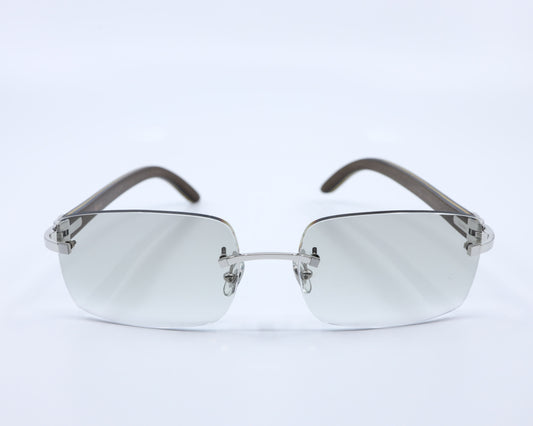 VINTAGE CARTIER C DÉCOR 2-TONE GREEN WOOD WITH PLATINUM HARDWARE C15020E9