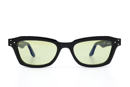 ADVISORY BOARD CRYSTALS (ABC) BLACK FRAMES WITH PEARL EYEGLASS CHAIN