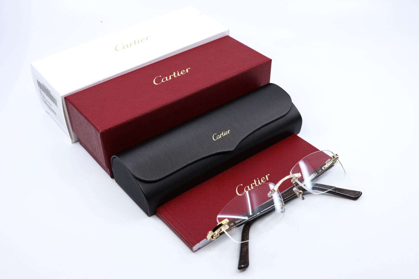 CARTIER C DÉCOR ACETATE "MOSAIC" WITH GOLD HARDWARE CT0043O 001