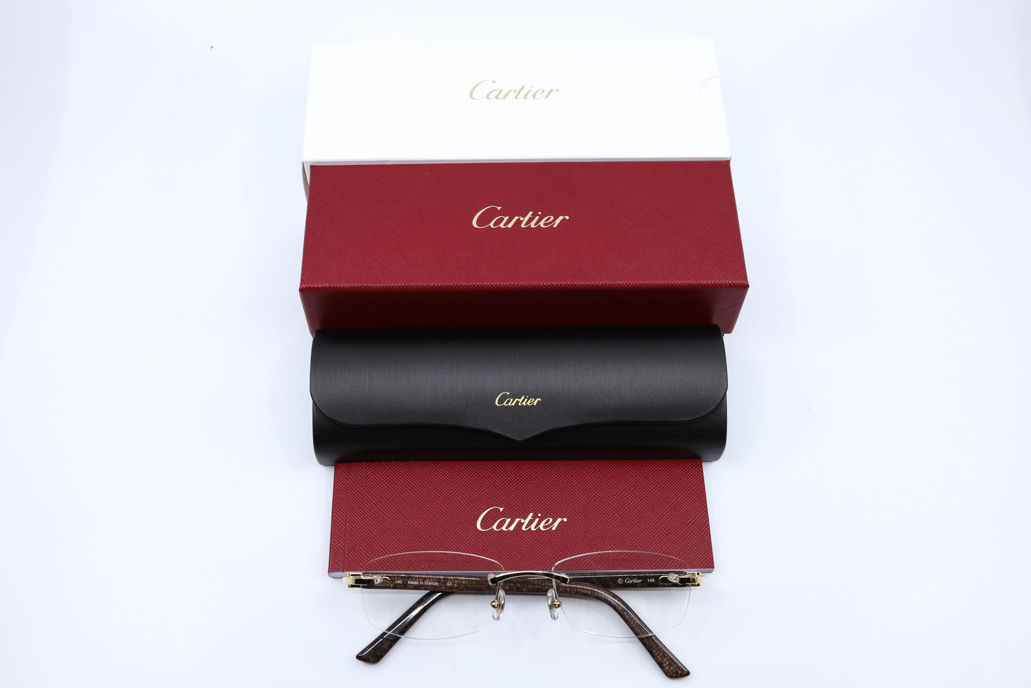 CARTIER C DÉCOR ACETATE "MOSAIC" WITH GOLD HARDWARE CT0043O 001