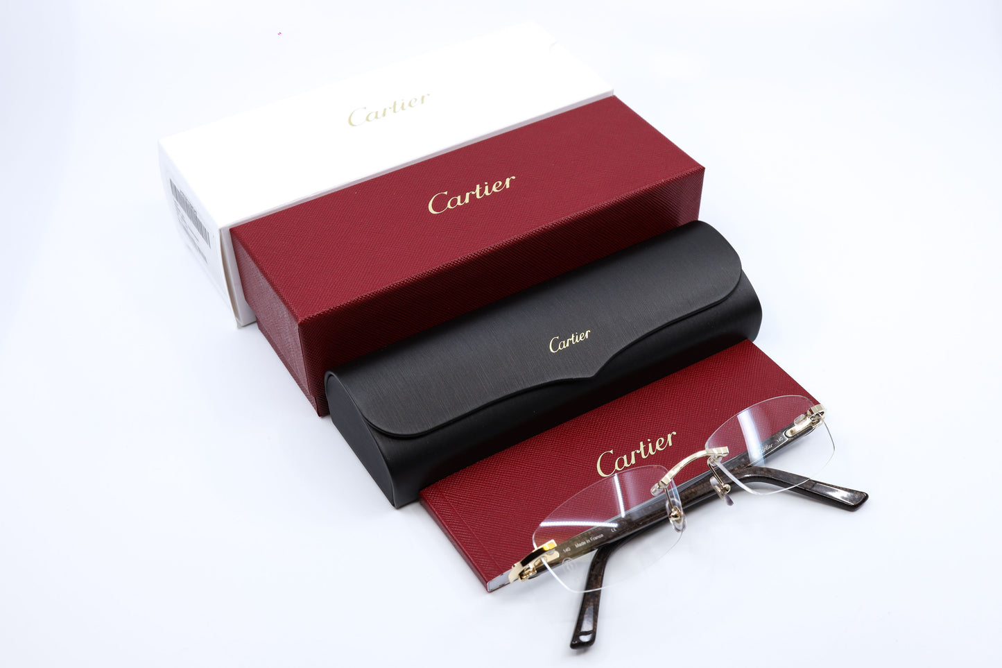 CARTIER C DÉCOR ACETATE "MOSAIC" WITH GOLD HARDWARE CT0043O 001